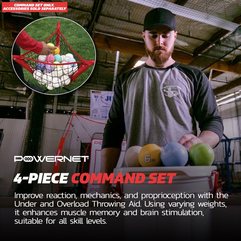 PowerNet German Marquez Command Set Weighted Baseball Training Bundle - 4 Progressive Weights (4, 6, 9, 11 oz) for Pitching, Improve Control, Includes Long Toss Throwing Program - Image 5